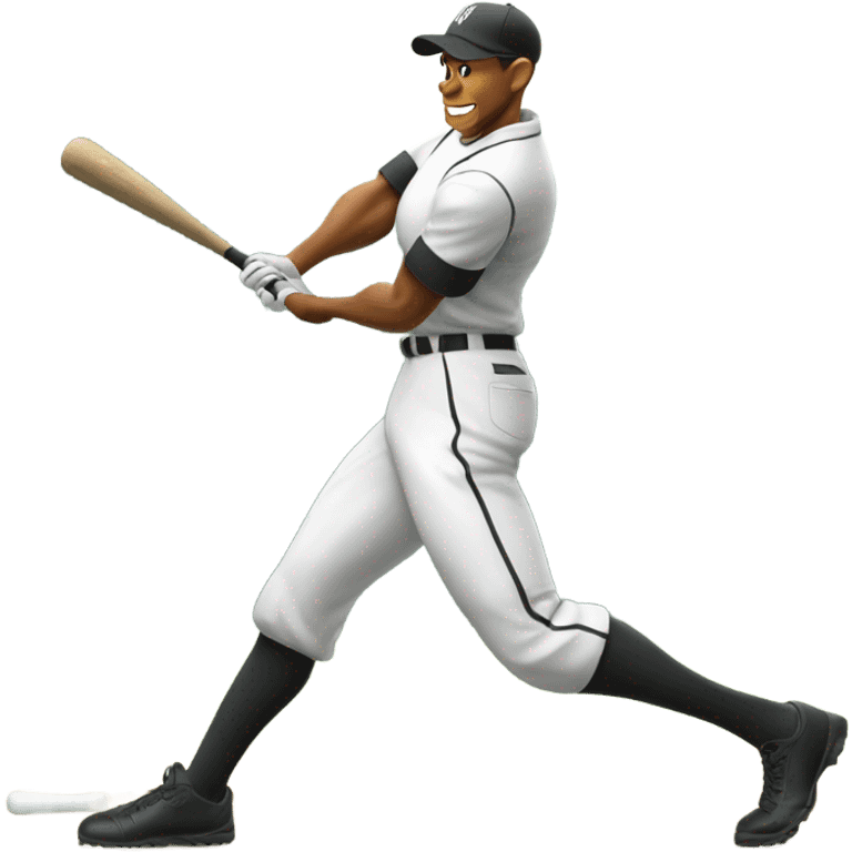 Tiger woods playing baseball  emoji