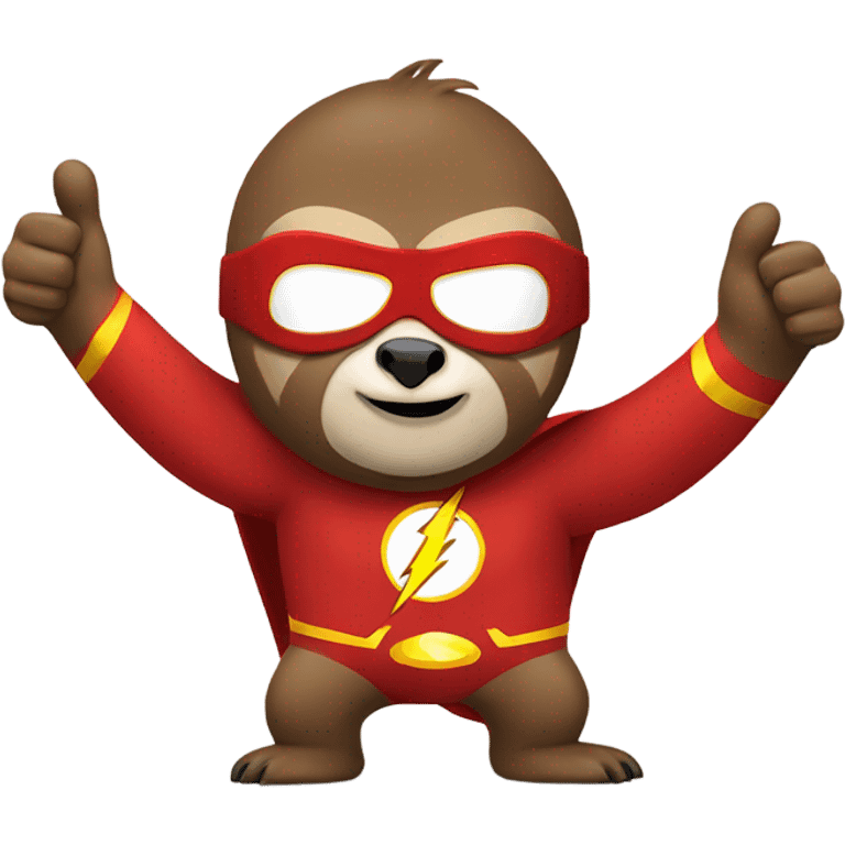 tired sloth The Flash shows thumbs up emoji