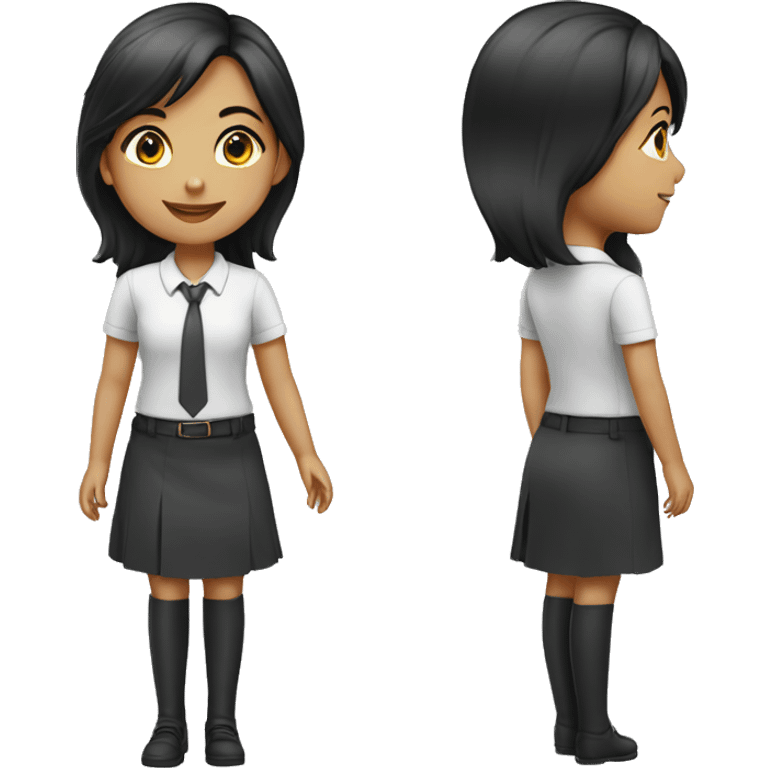 A young girl,Wear professional attire，Welcome gestures emoji