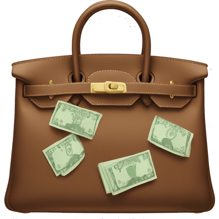 hermes birkin with money inside  emoji