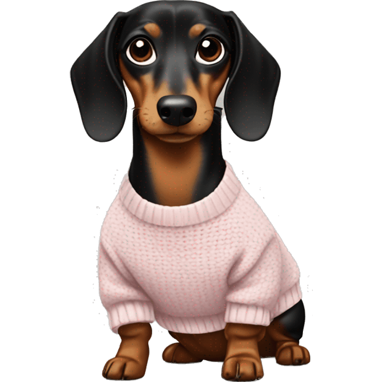 Dachshund wearing chanel Sweater  emoji