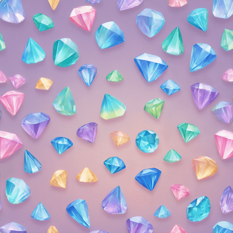 Pastel Rainbow Diamond emoji