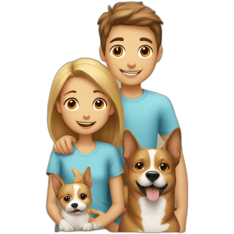 dog with kids emoji