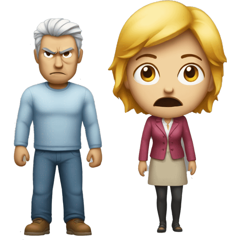 angry person with woman emoji