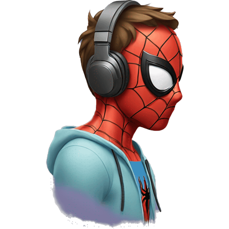 Spider-Man Wearing Headphones emoji