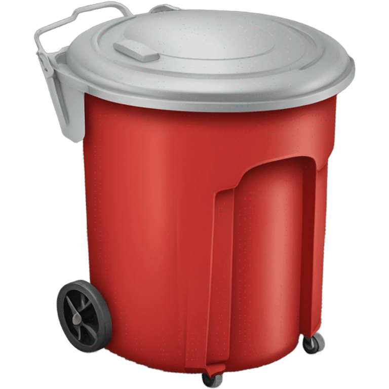 red 96 gallon trash can  emoji