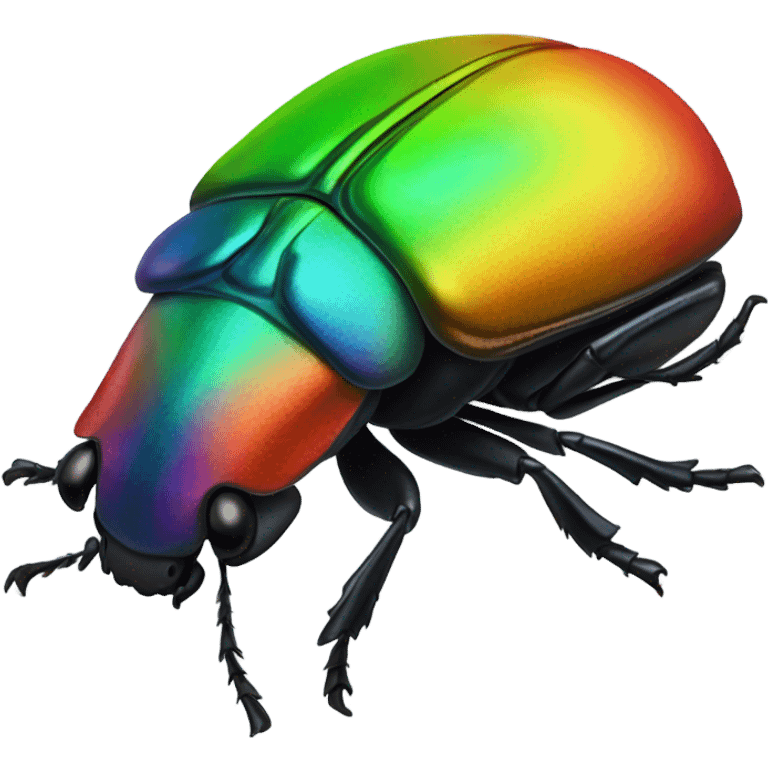 A rainbow scarab beetle emoji