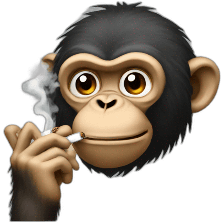 a smoking monkey emoji