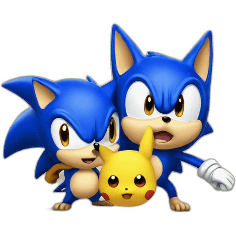 Sonic the hedgehog and picachu emoji