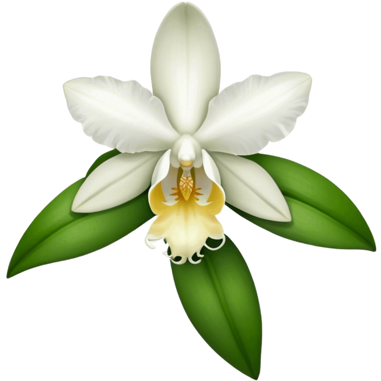 single white Dendrobium Orchid emoji