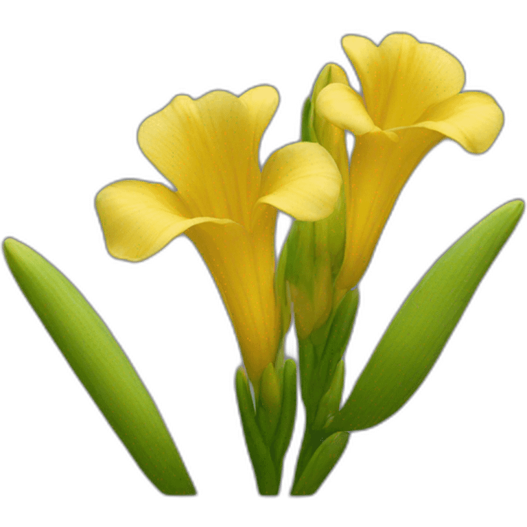 Yellow Freesia flower emoji