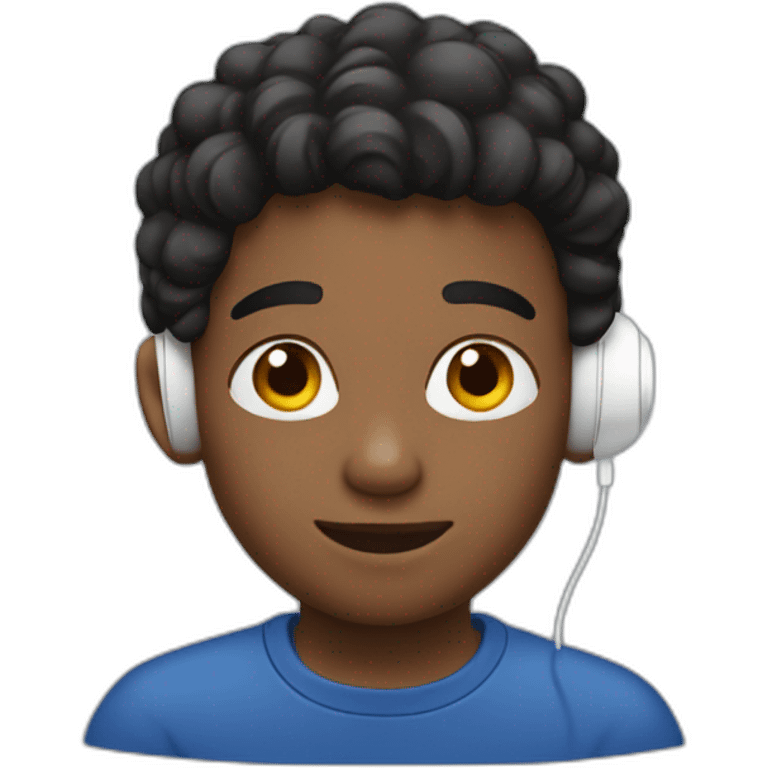 Boy with airpods emoji