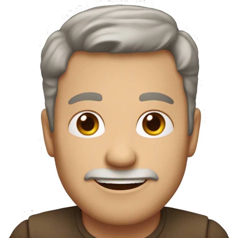 white male, brown hair, 60 years old, smiling emoji