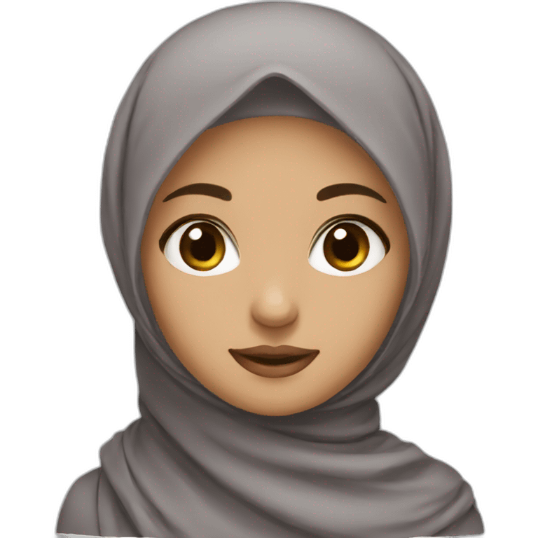 Female with hijab cute brown eyes emoji