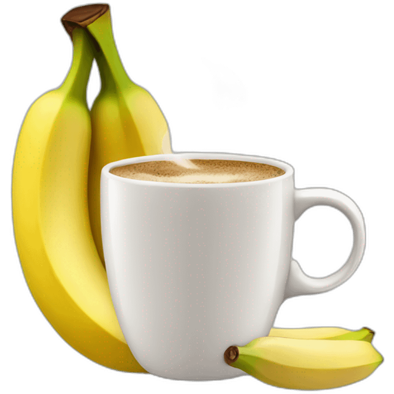 Coffee with banana emoji