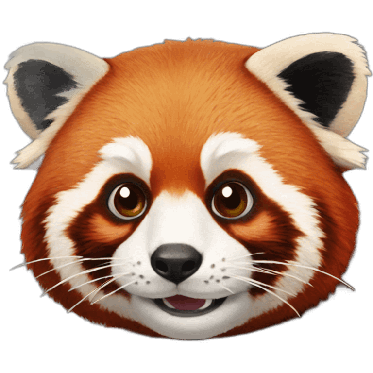 Red panda with monocle emoji