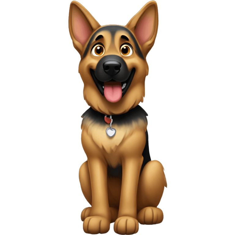 german shepard wagging its tail emoji