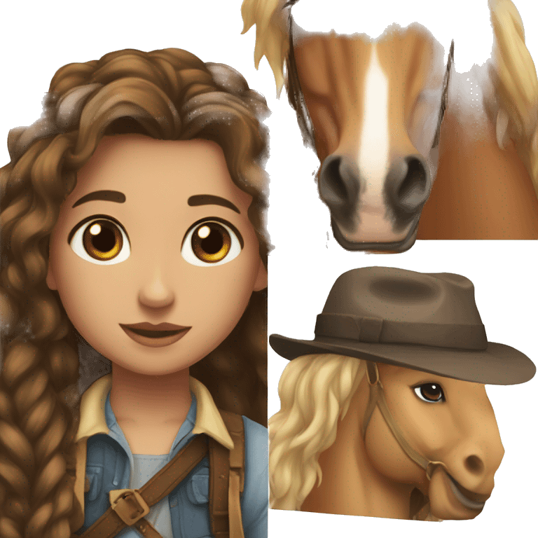 Jordan bard Ella a cheval  emoji