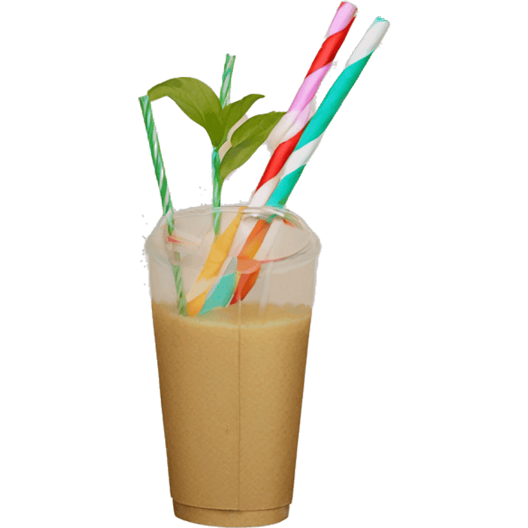 Colored Paper straw emoji