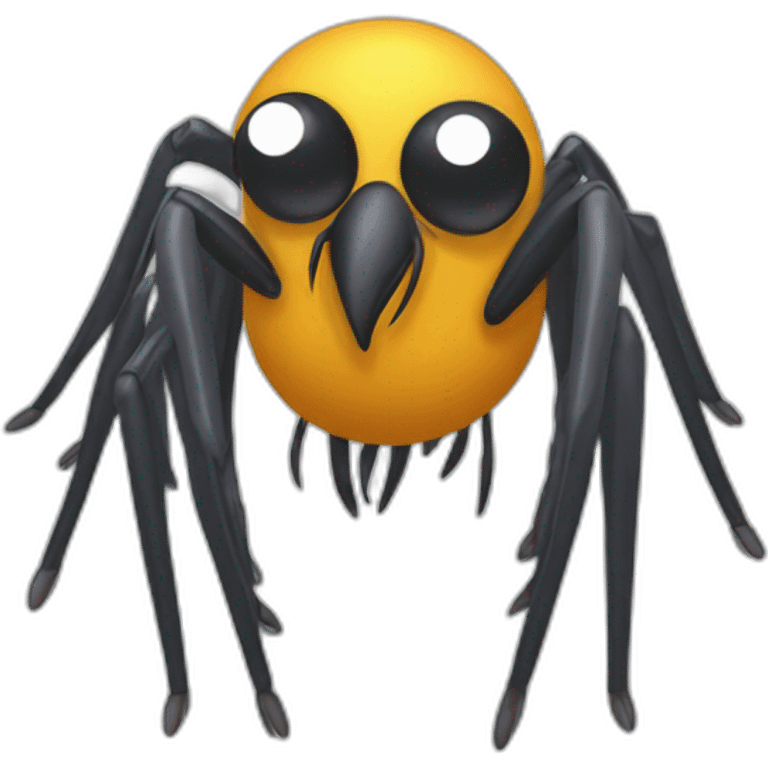 mix of bird and spider emoji