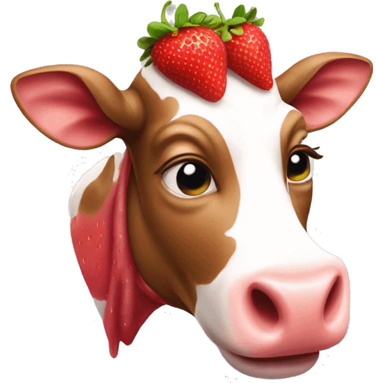 strawberry cow emoji