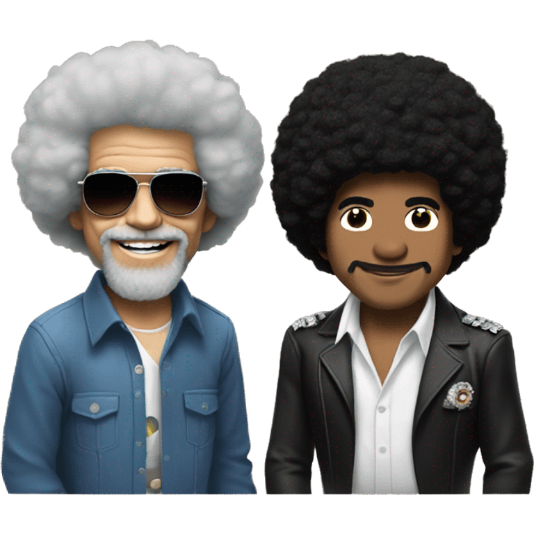 bob ross and michael jackson emoji