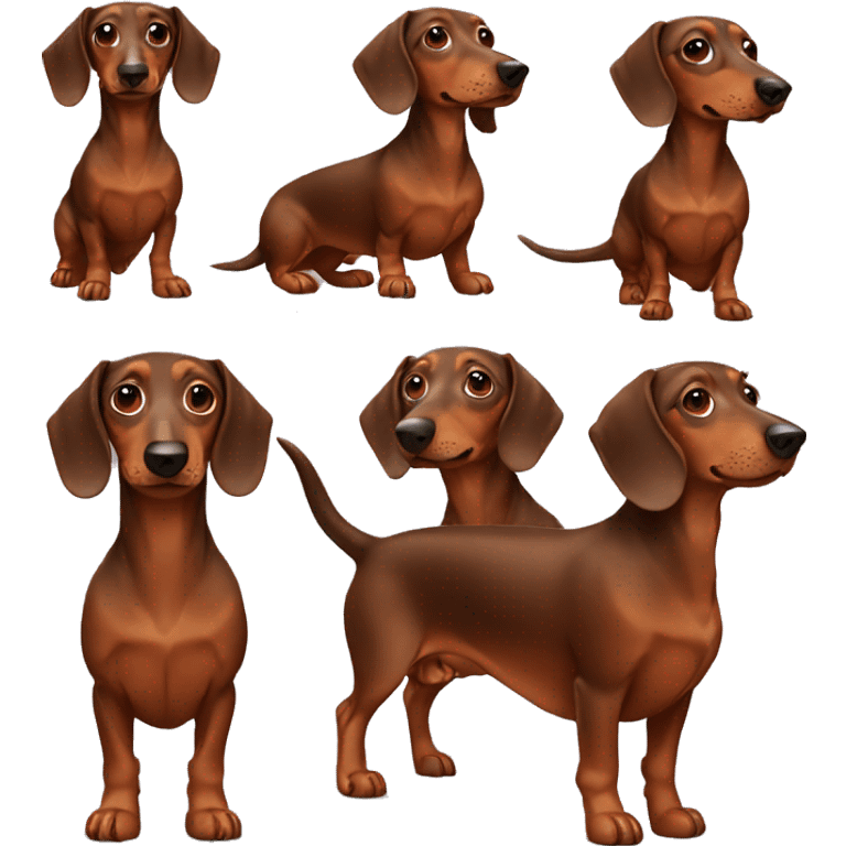 Brown dachshund emoji