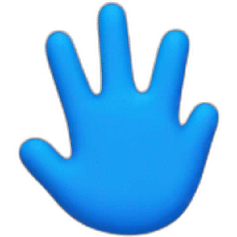 blue finger patch emoji