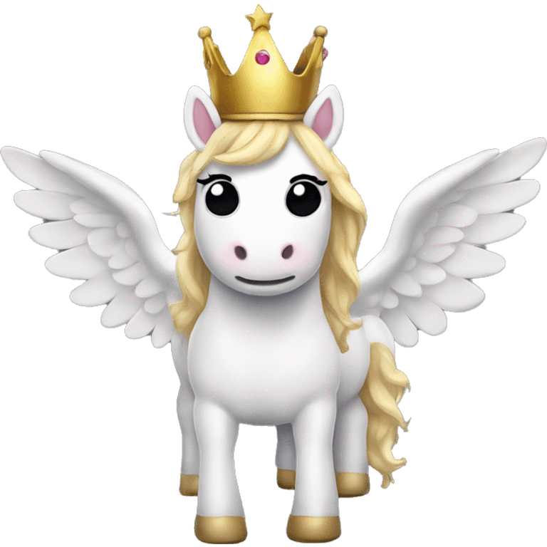 Unicorn with wings and a crown emoji