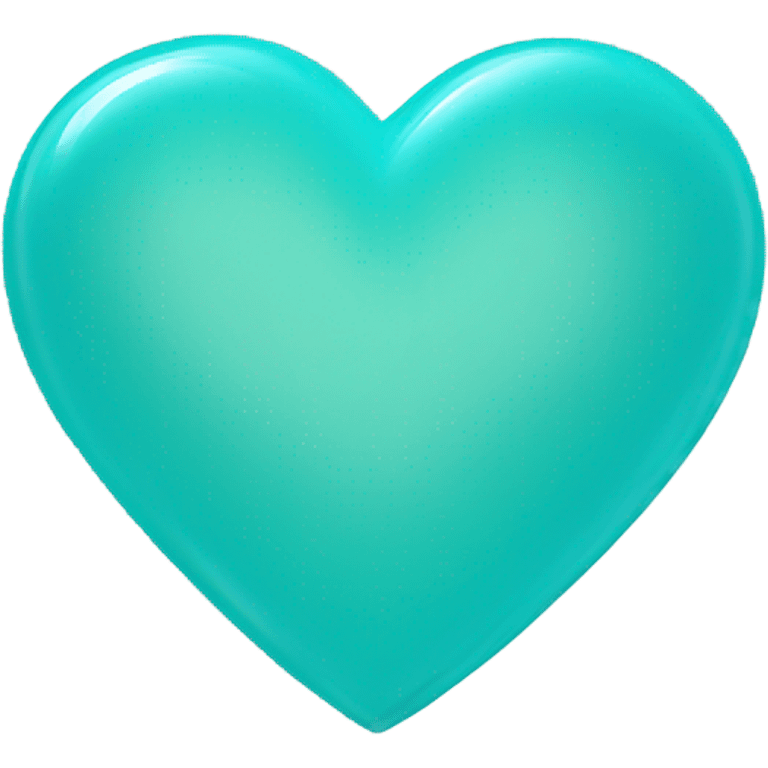 Turquoise transparent heart emoji