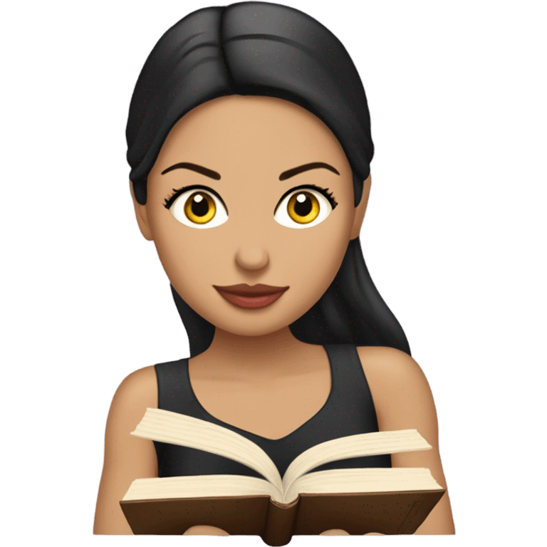 Adrianna Lima reading a book emoji