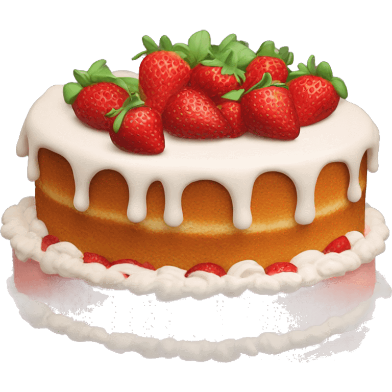 cake with strawberries emoji