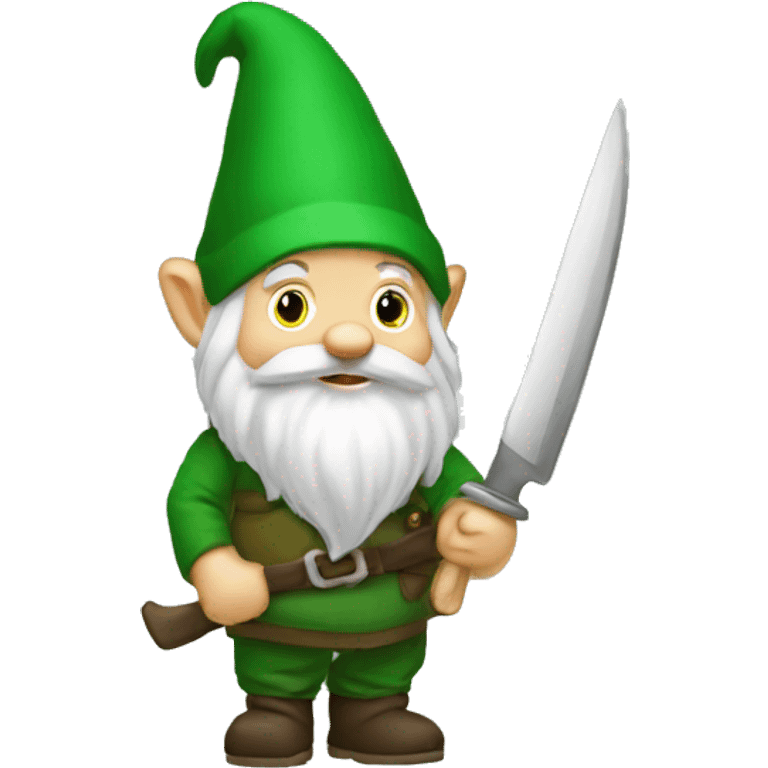 a gnome with a green knife  emoji