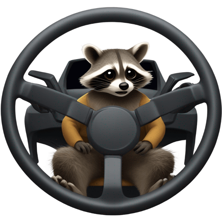 Raccoon in a Lamborghini emoji