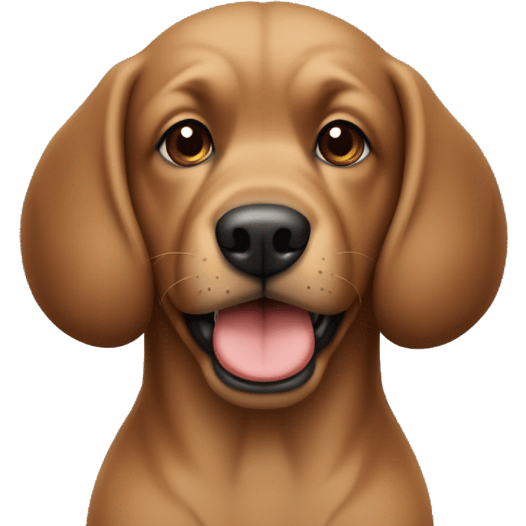 Black mouth cut dog breed with brown fur color emoji