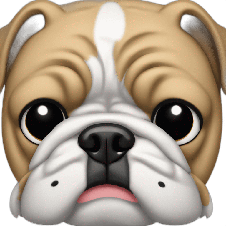 Perro bulldog francés con manchas  blanco y negro  emoji