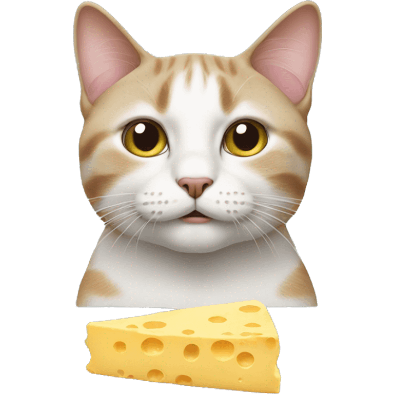 British cat with leak of cheese emoji