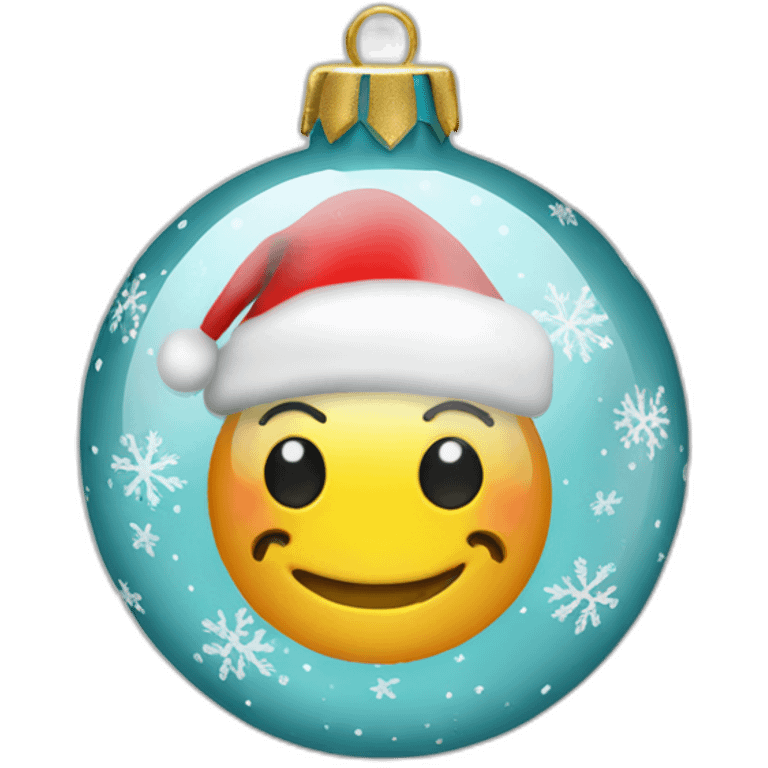 christmas glass bauble decorated emoji