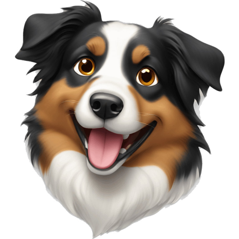 Australian Shepard smiling emoji