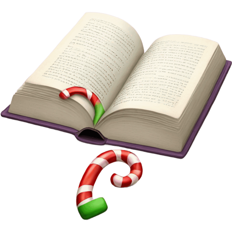 Book and candycane emoji