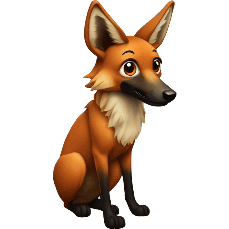 Maned wolf emoji