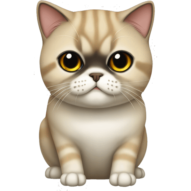 exotic-shorthair cat,half body emoji