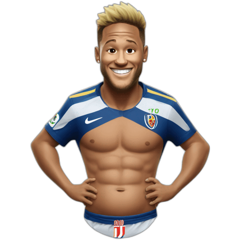 Neymar jr, fat belly, laugh emoji