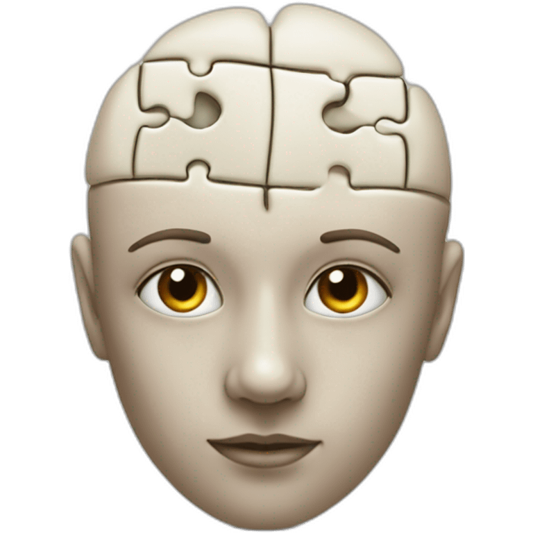 human head divided to the 4 big puzzles emoji