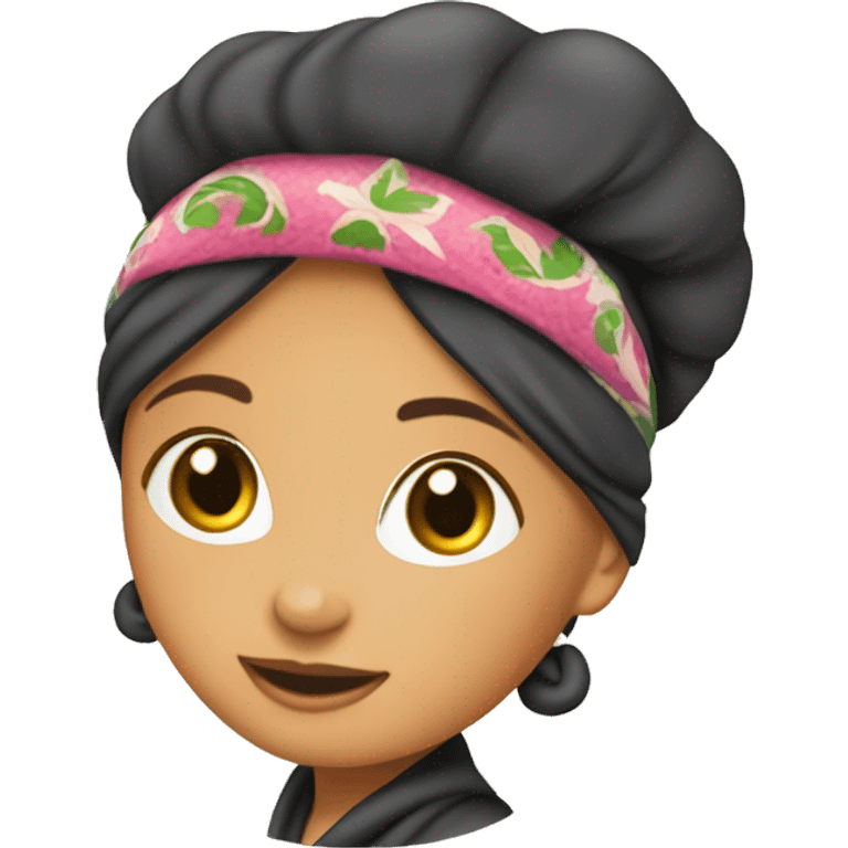 Cholita cheff con logo de paquis emoji