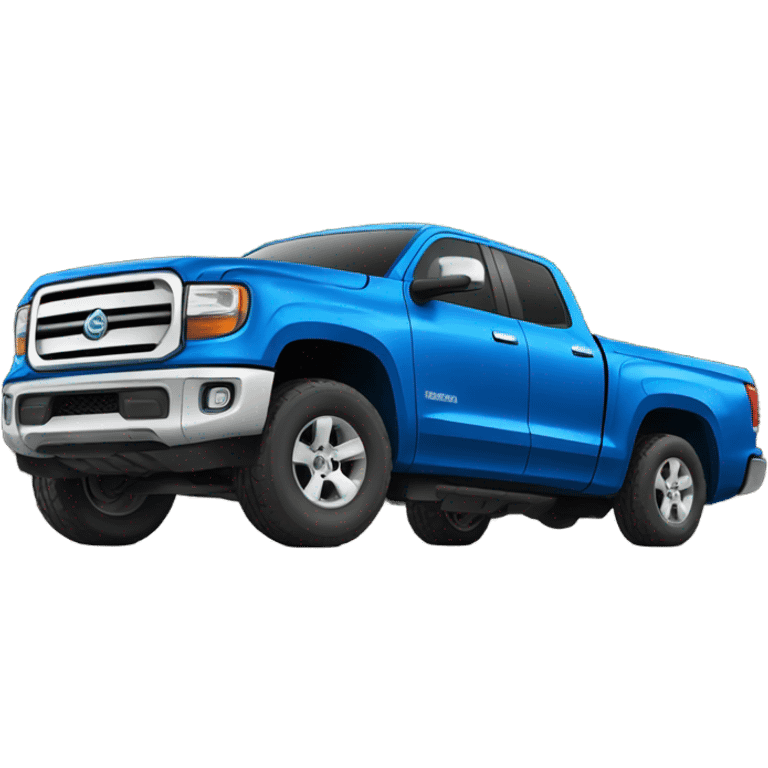 blue powerful big pickup truck emoji