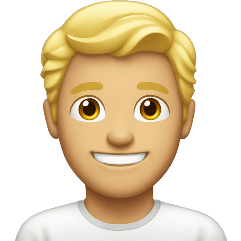 smiling blonde man emoji