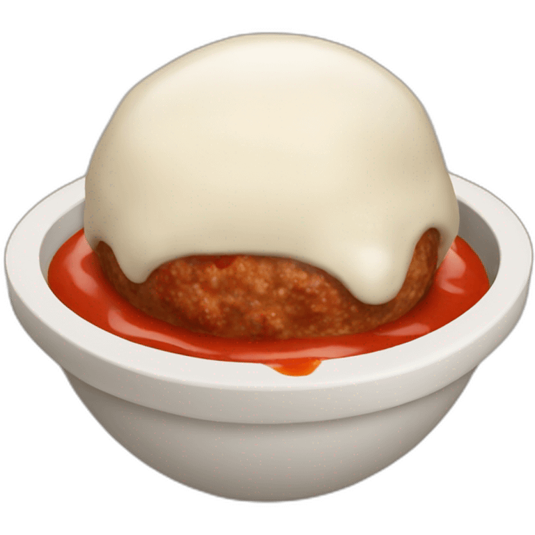 Meatball with tomato sauce emoji