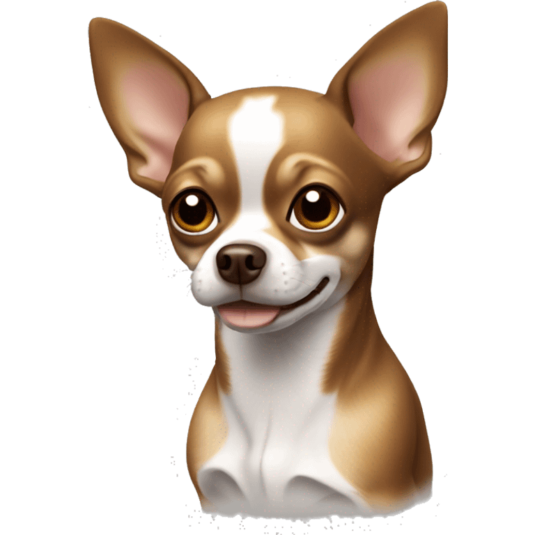 Chihuahua dog brown with white large spots emoji