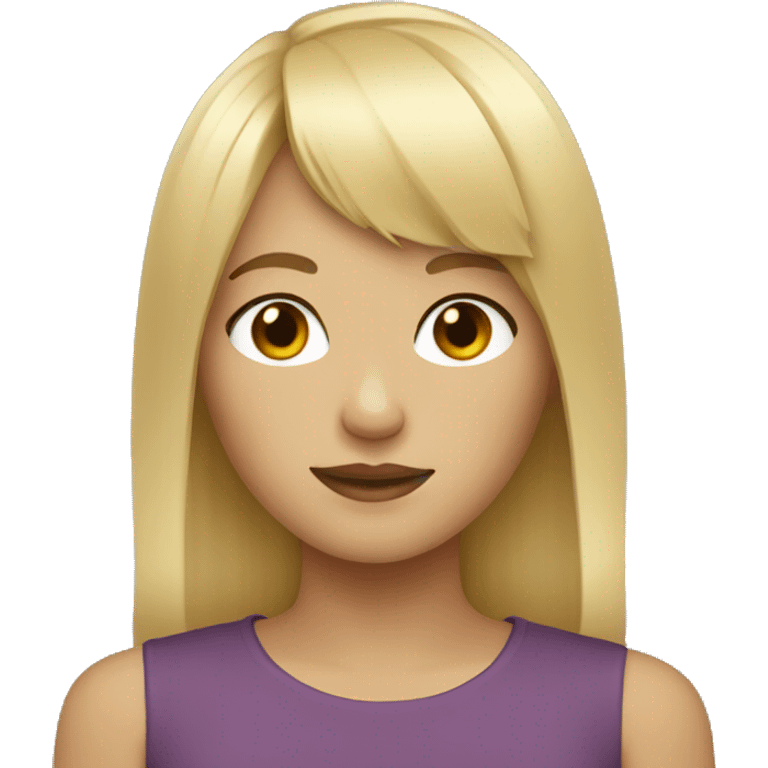 Blonde girl with bangs emoji